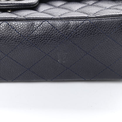 Chanel Lambskin Quilted Medium Double Flap Navy 16 of 17