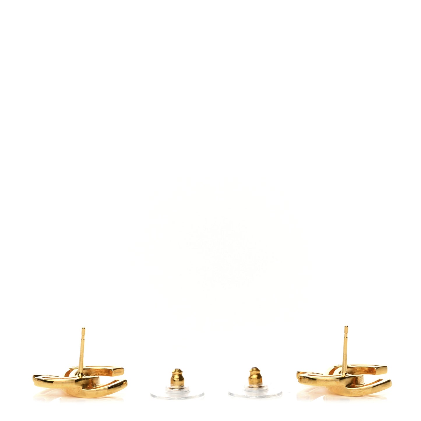 Metal Obazine CC Earrings Gold