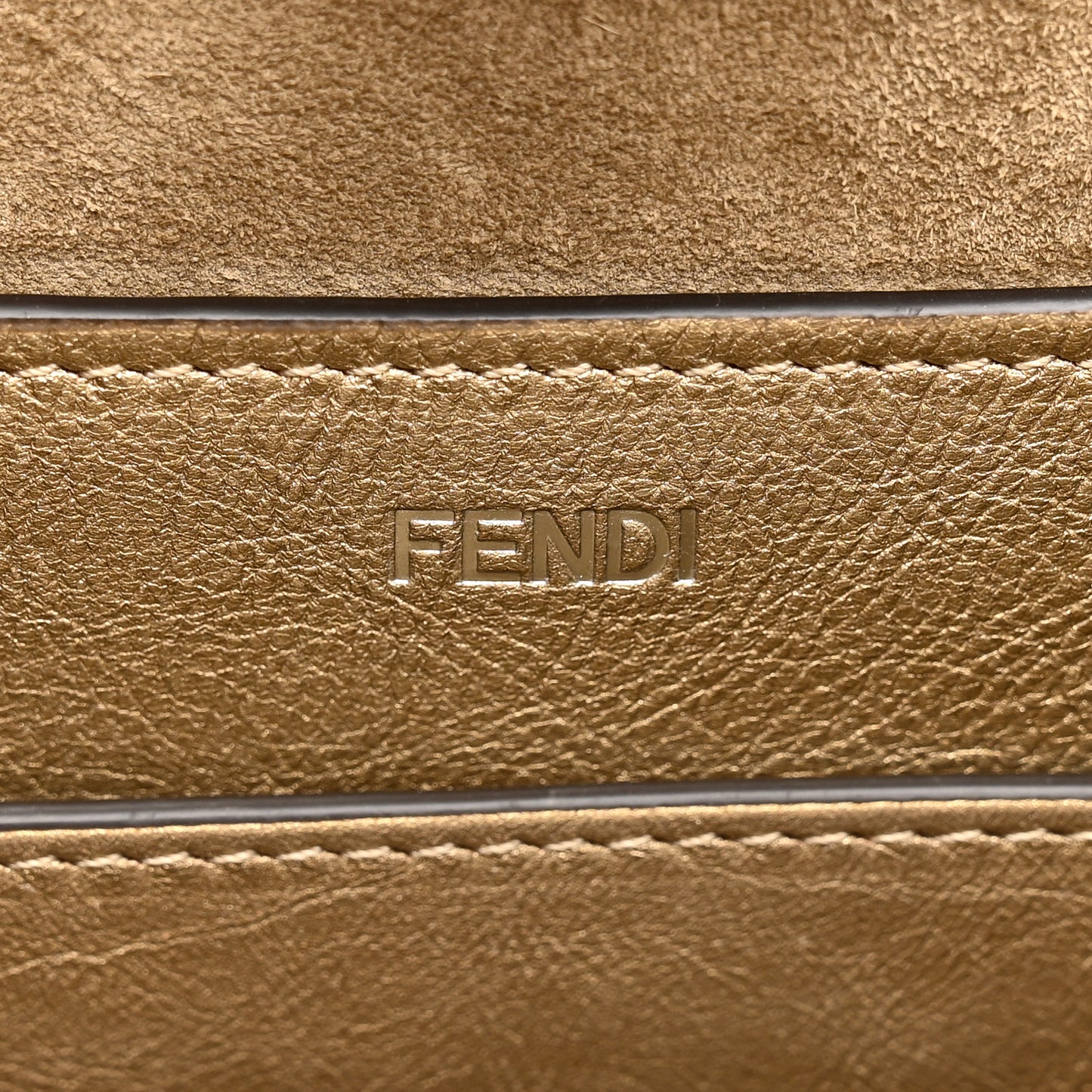 Metallic Vitello Medium Soft Peekaboo Gold