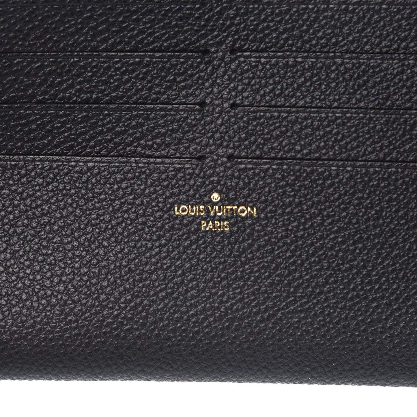 Calfskin Felicie Chain Wallet Card Holder Insert Black