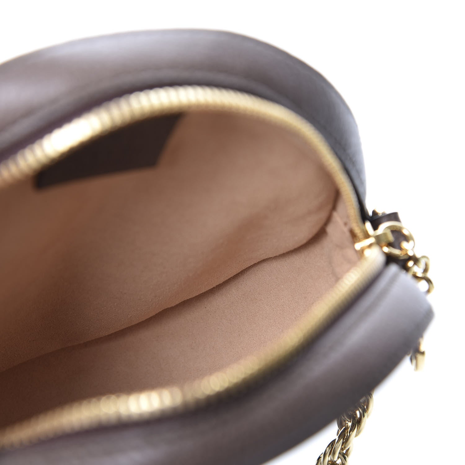 Gucci GG Supreme Monogram Web Mini Ophidia Round Shoulder Bag Brown 4 of 7