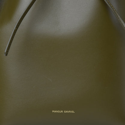 Mansur Gavriel Calfskin Mini Bucket Bag Olive 10 of 11