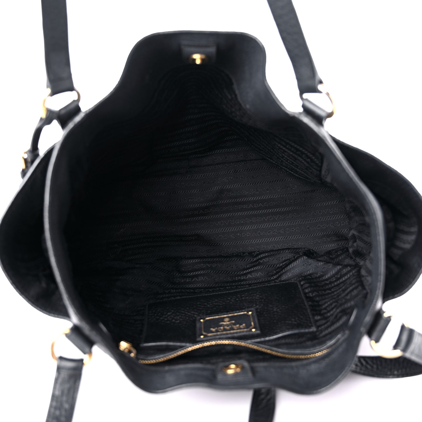 Vitello Daino Side Pocket Tote Black