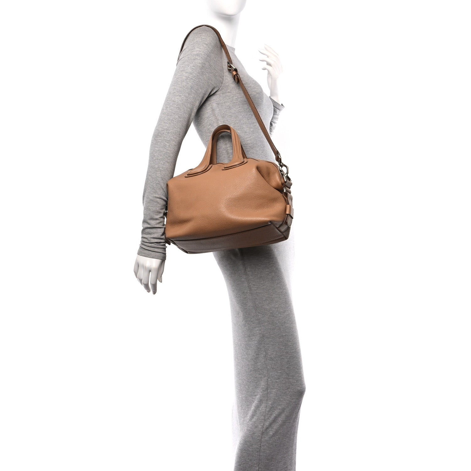 Givenchy Pebbled Calfskin Small Nightingale Light Brown 2 of 12