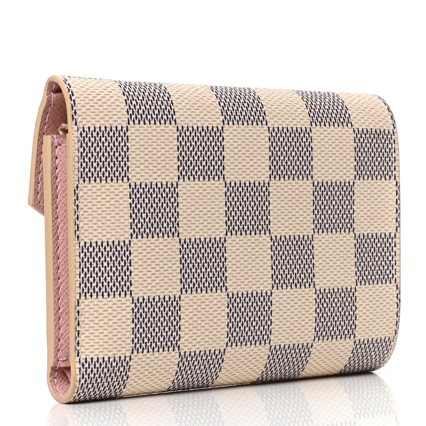 Damier Azur Victorine Wallet Rose Ballerine