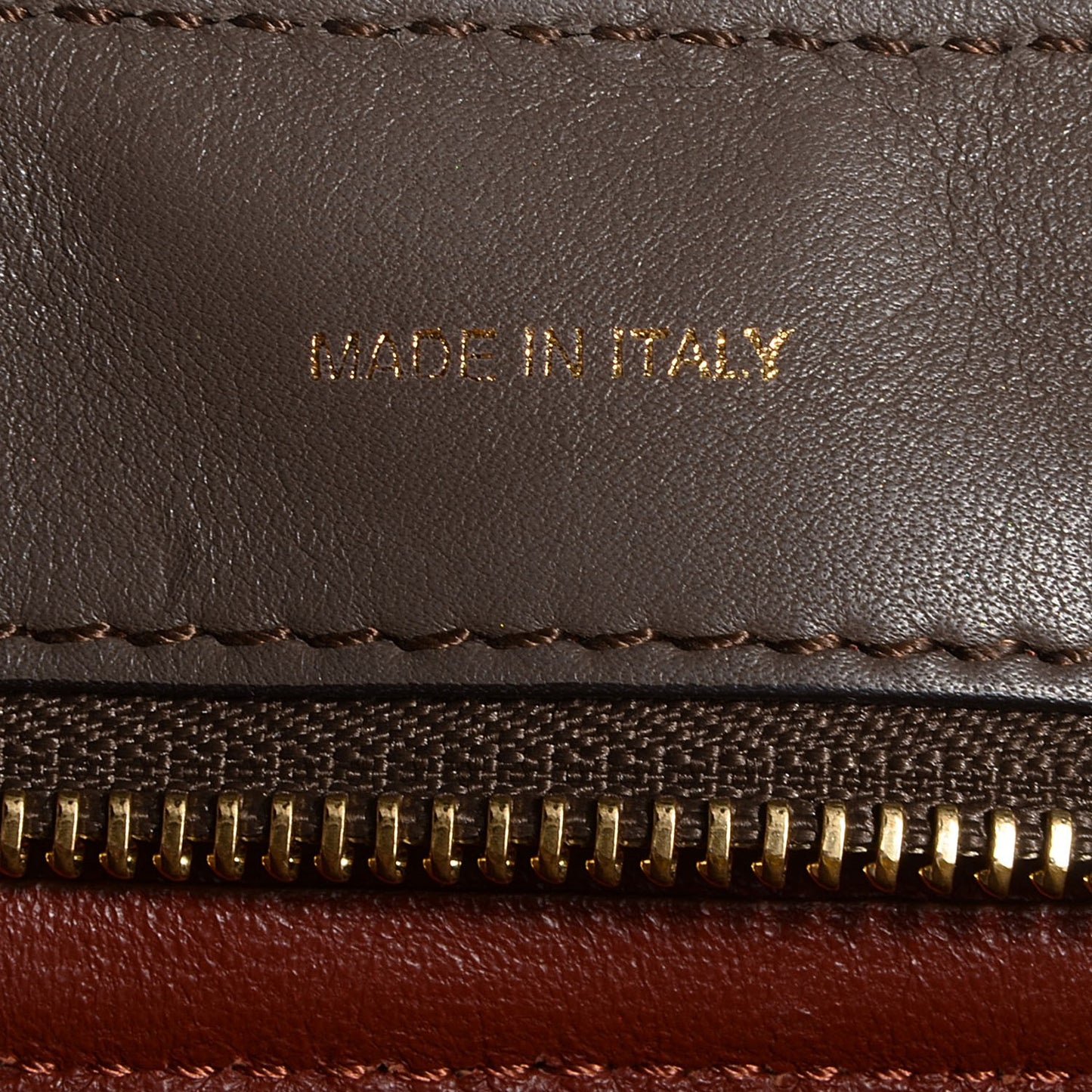Calfskin Suede Large Tri-Color Trapeze Terracotta