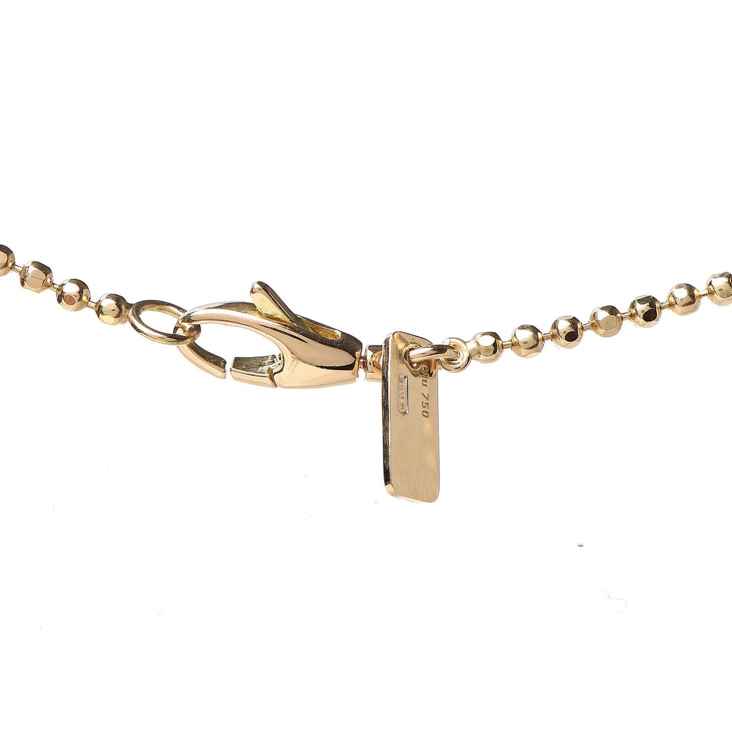 18K Yellow Gold Icon Fringe Pendant Necklace