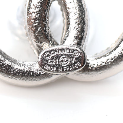 Chanel Crystal CC Coco Flapper Earrings Silver 4 of 4