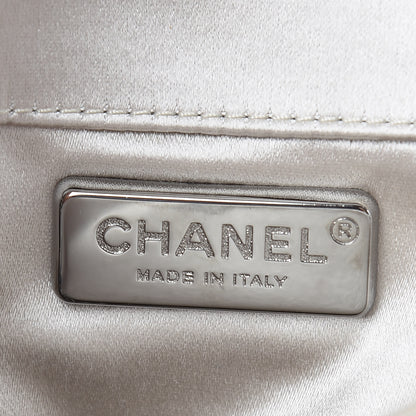 Chanel Satin Beaded Single Flap Silver 9 of 13