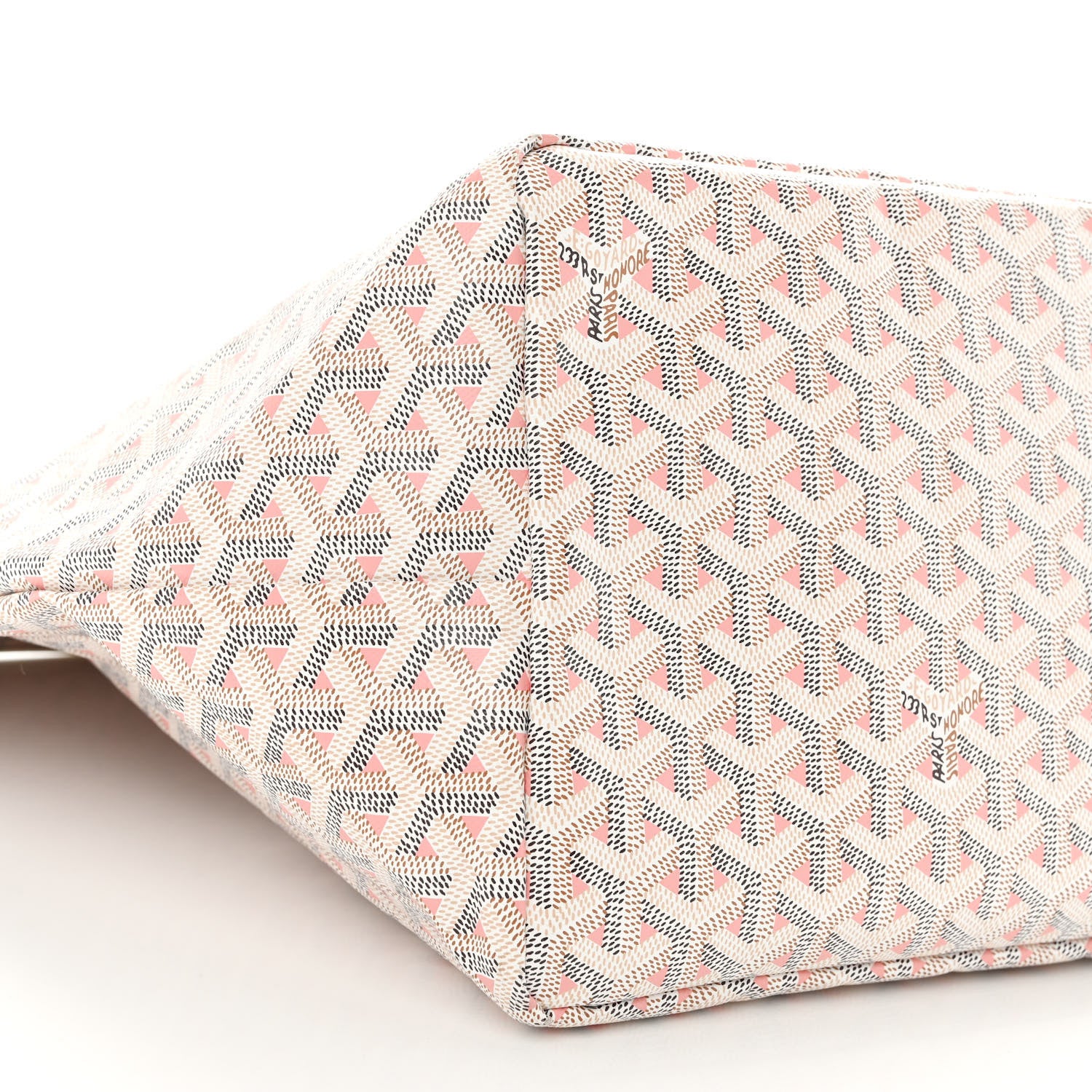Goyard Goyardine Saint Louis Claire Voie GM White Pink 9 of 10