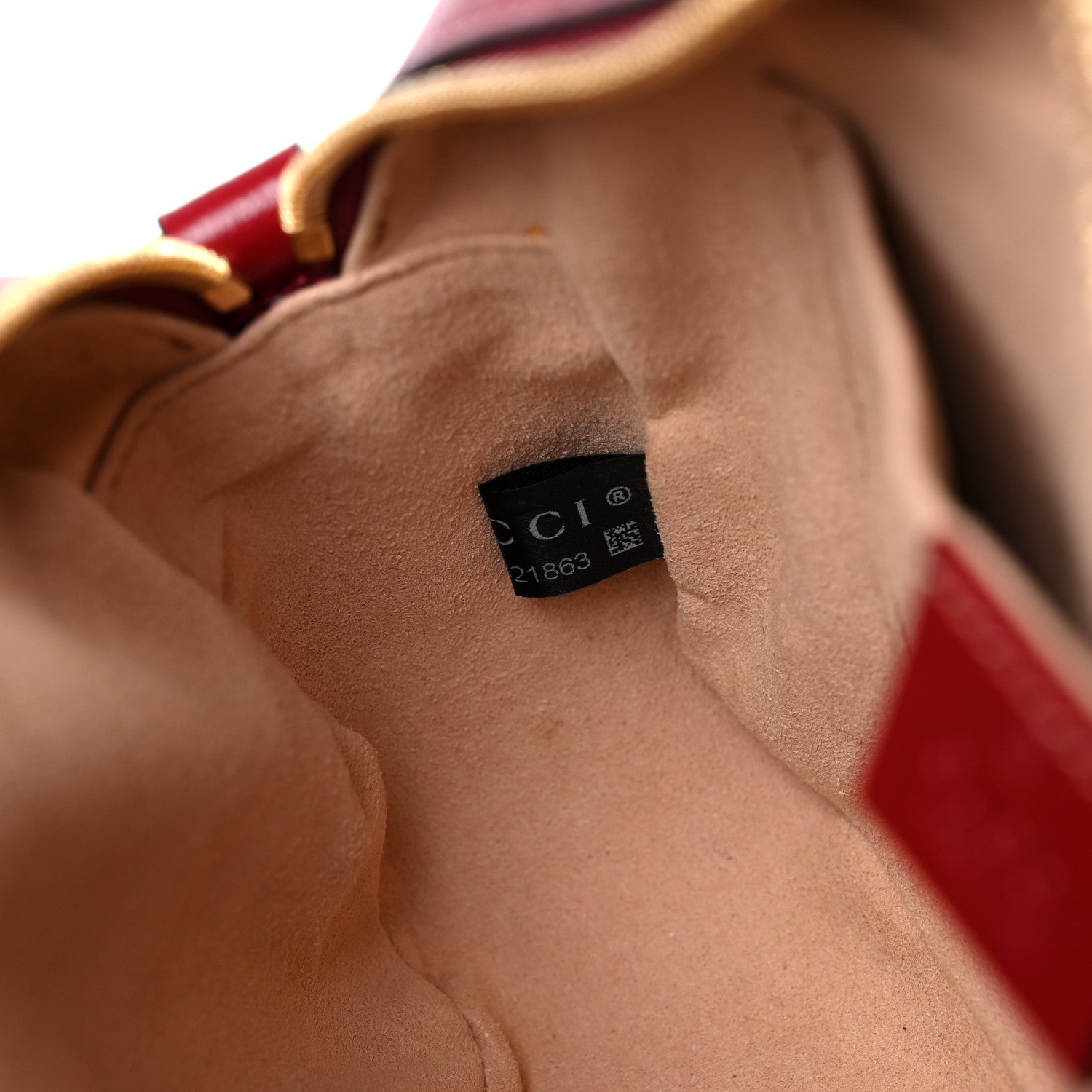 Gucci Monogram Azalea Calfskin Matelasse Diagonal Small GG Marmont Chain Shoulder Bag Beige Ebony New Cherry Red 8 of 10