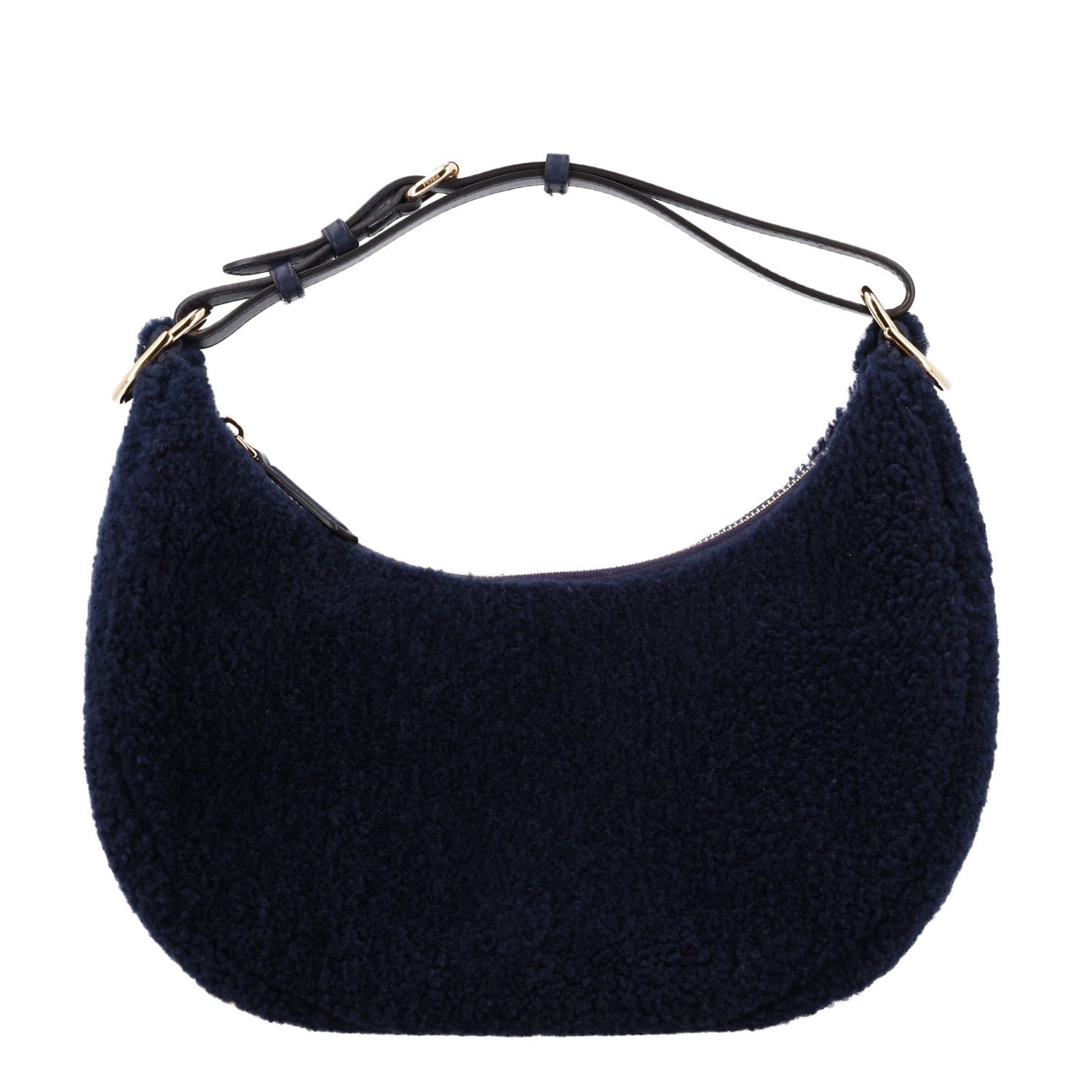 Fendi Sheep Fur Vitello Grace Small Fendigraphy Hobo Midnight 1 of 10