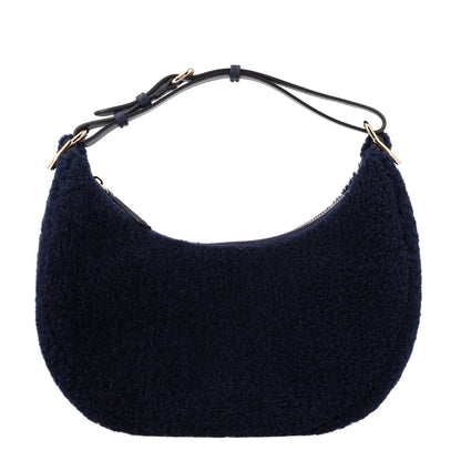 Fendi Sheep Fur Vitello Grace Small Fendigraphy Hobo Midnight 1 of 10