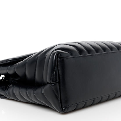 Saint Laurent Calfskin Y Quilted Monogram Monochrome Medium Loulou Chain Satchel Black 10 of 12