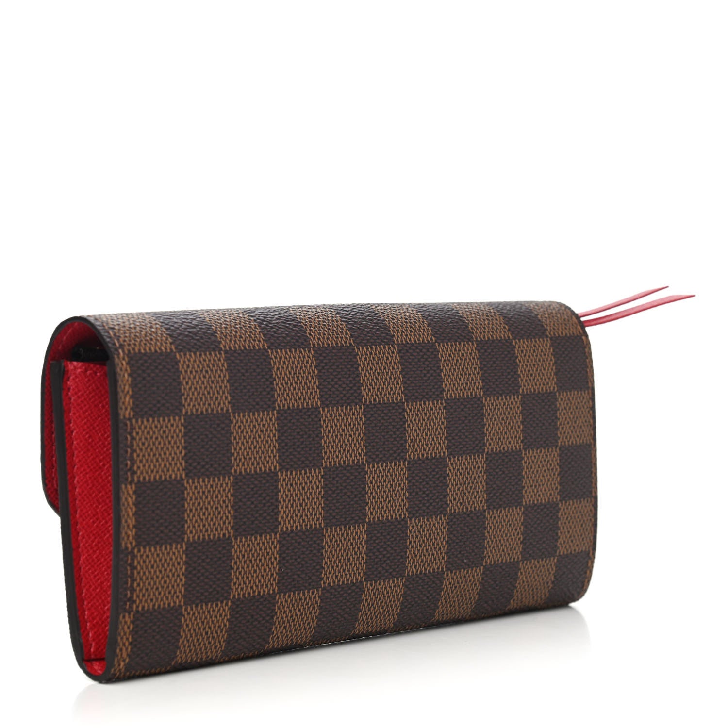 Louis Vuitton Damier Ebene Emilie Wallet Red 2 of 4
