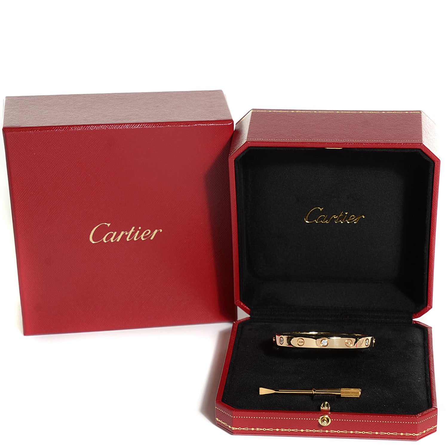 Cartier 18K Yellow Gold 6 Diamond LOVE Bracelet 16 8 of 8