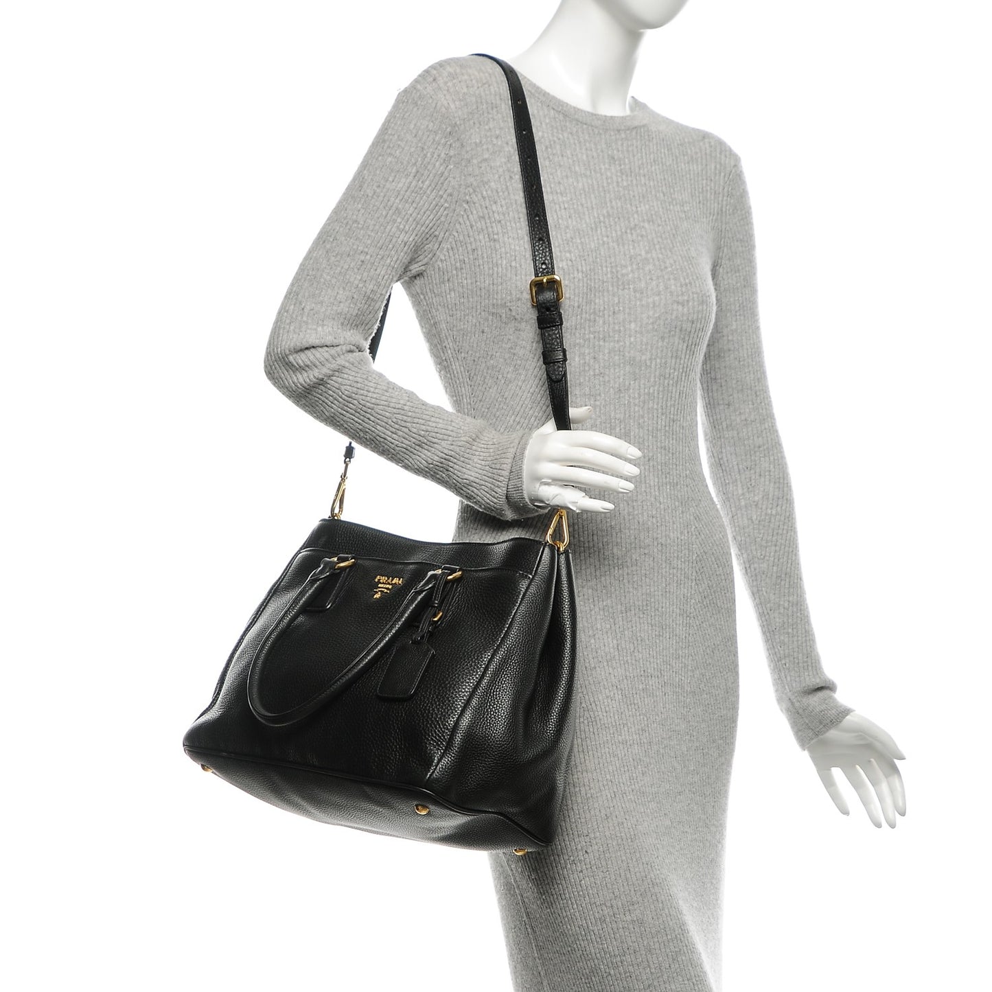 Vitello Daino Tote Nero Black