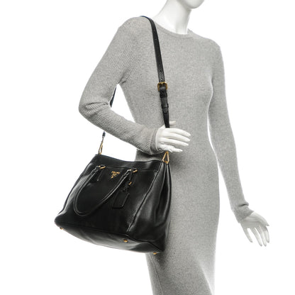 Prada Vitello Daino Tote Nero Black 2 of 21