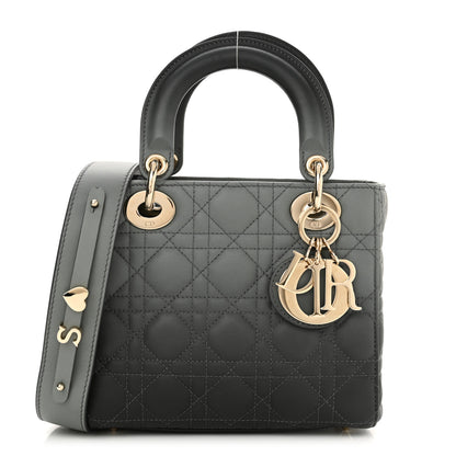 Christian Dior Lambskin Cannage Gradient Small My ABCDior Lady Dior Grey 1 of 12