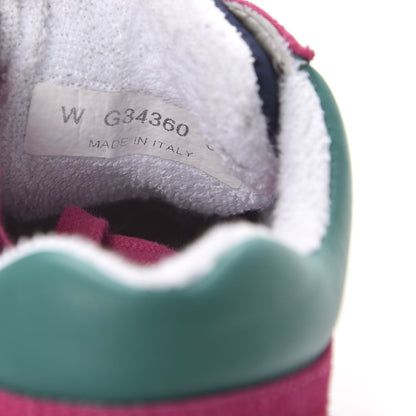 Chanel Nylon Lambskin Suede Calfskin CC Sneakers 36 Pink Green 8 of 9