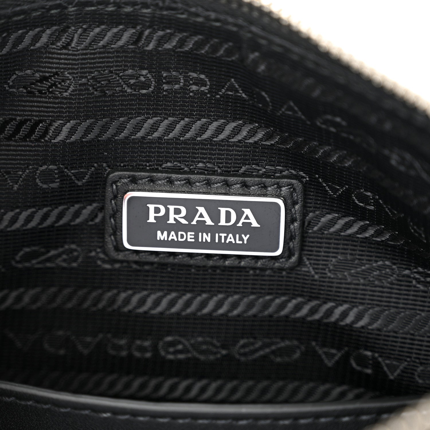 Prada Vitello Saffiano Cuir Double Triangle Shoulder Bag Black 7 of 12