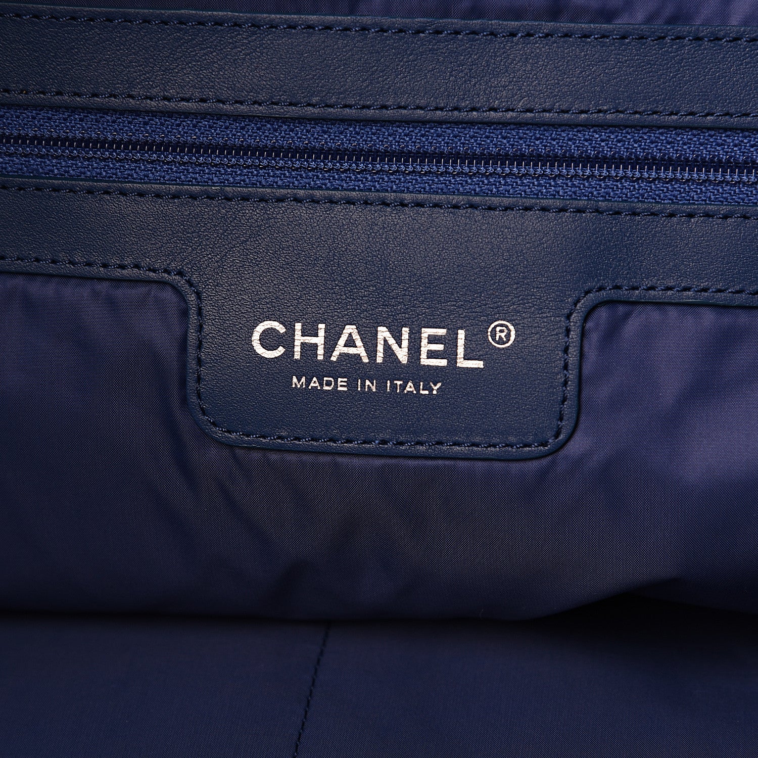 Chanel Tweed Fabric Deauville Biarritz Tote White Navy 5 of 7