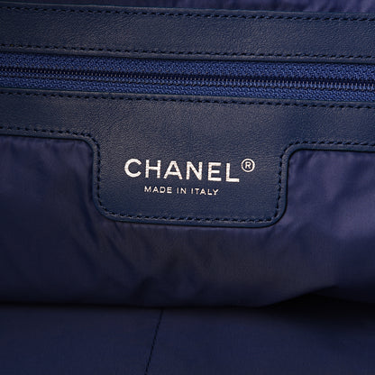 Chanel Tweed Fabric Deauville Biarritz Tote White Navy 5 of 7
