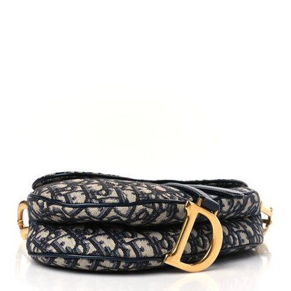 Christian Dior Oblique Saddle Bag Blue 4 of 8