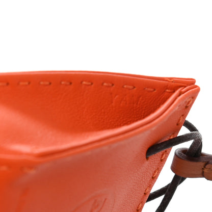 Hermes Milo Lambskin Swift Shopping Bag Charm Feu Gold 3 of 4
