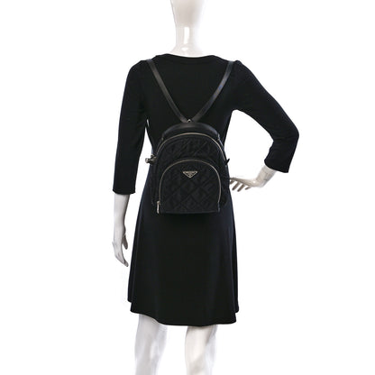 Prada Nylon Tessuto Impuntu Quilted Backpack Black 2 of 10