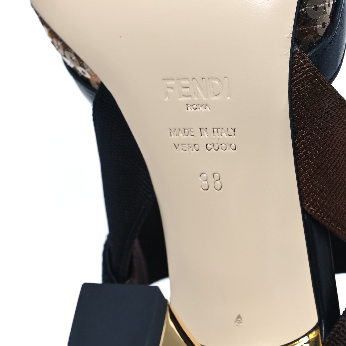 Sequin Paillettes FF Colibri 85mm Slingback Pumps 38 Black Ambra