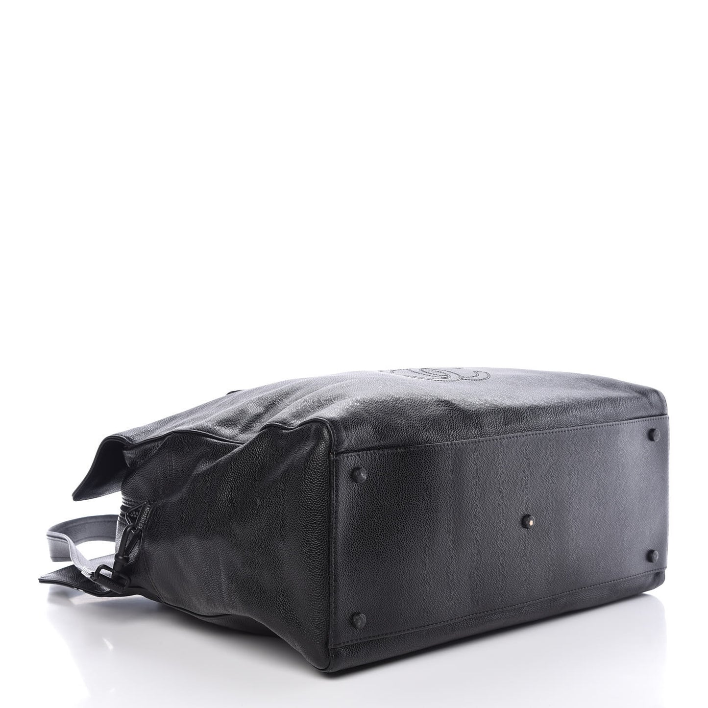 Caviar Large CC Shoulder Bag Black