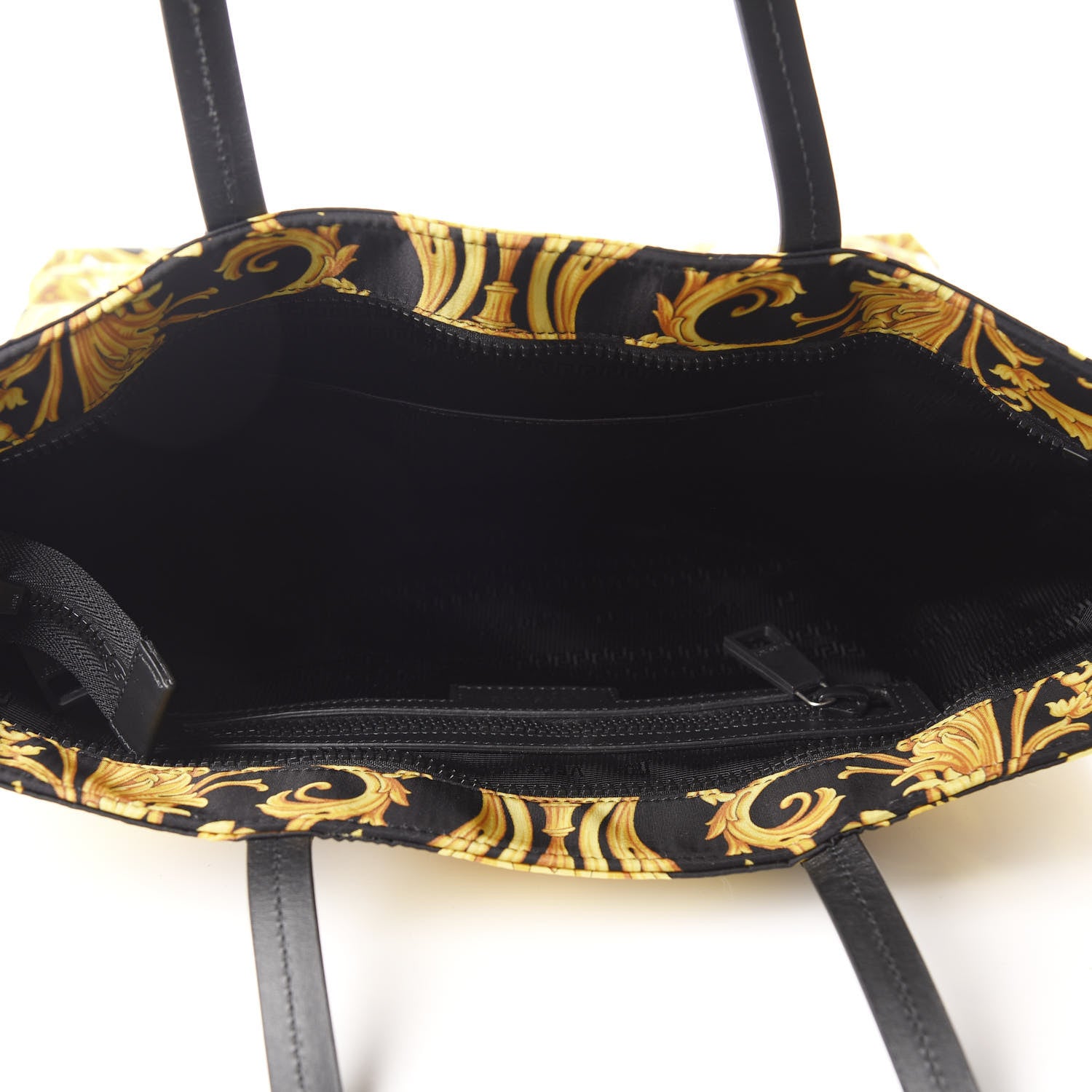 Versace Nylon Baroque Print Tote Black 5 of 9