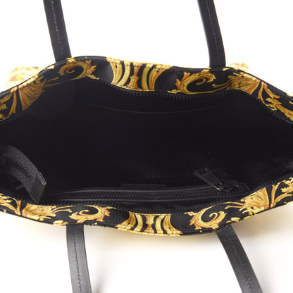 Versace Nylon Baroque Print Tote Black 5 of 9