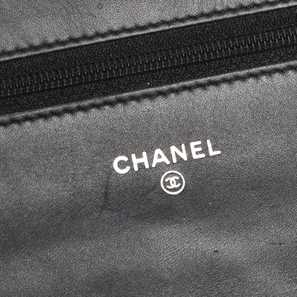 Chanel Velvet Quilted Boy Wallet On Chain WOC Black 6 of 16