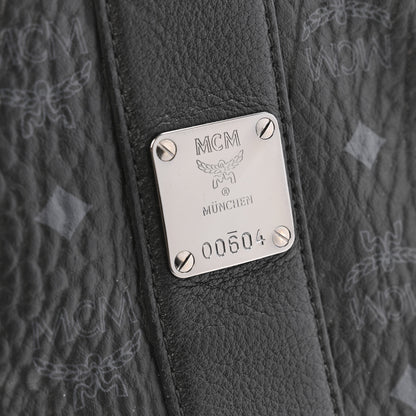 MCM Visetos Large Liz Reversible Shopper Tote Black 9 of 17