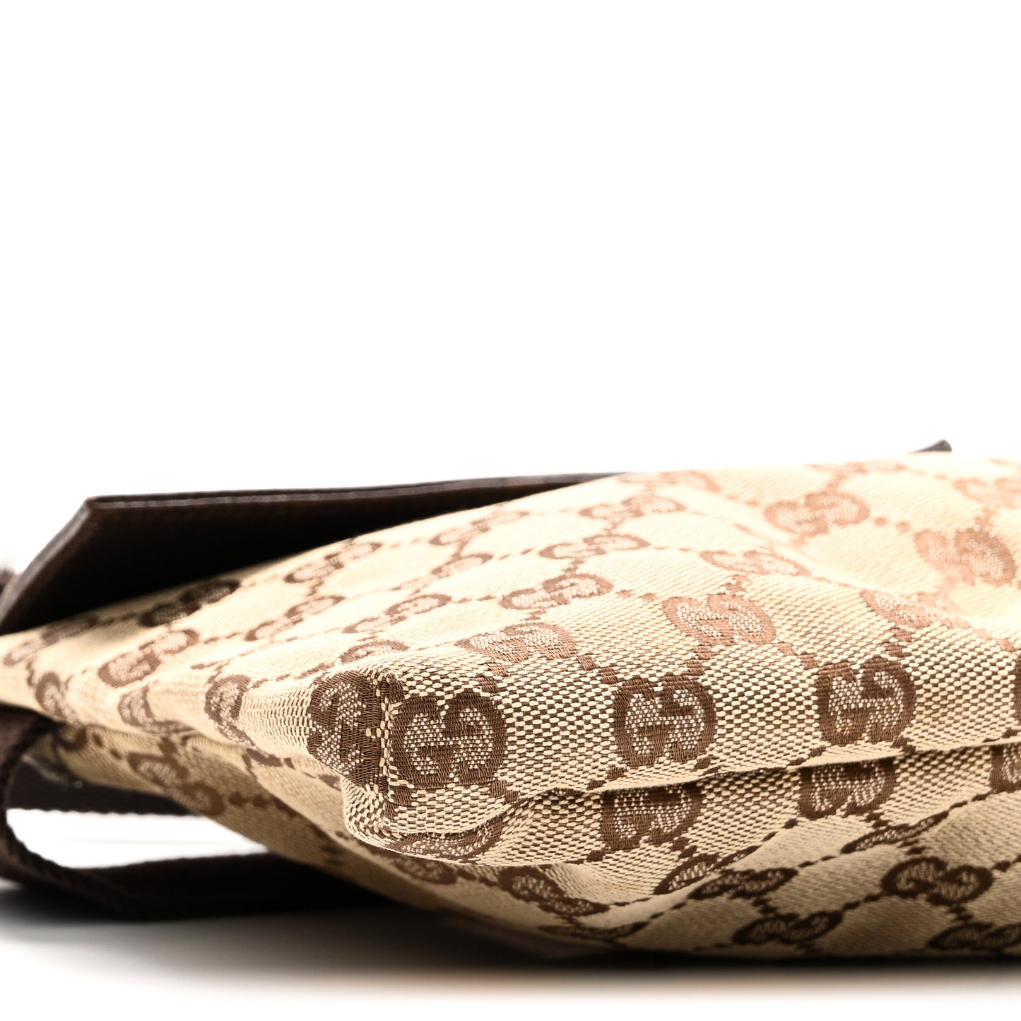 GG Monogram Double Pocket Belt Bag Dark Brown