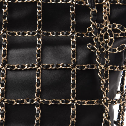 Chanel Lambskin Large Shopping Chain Tote Black 10 of 10