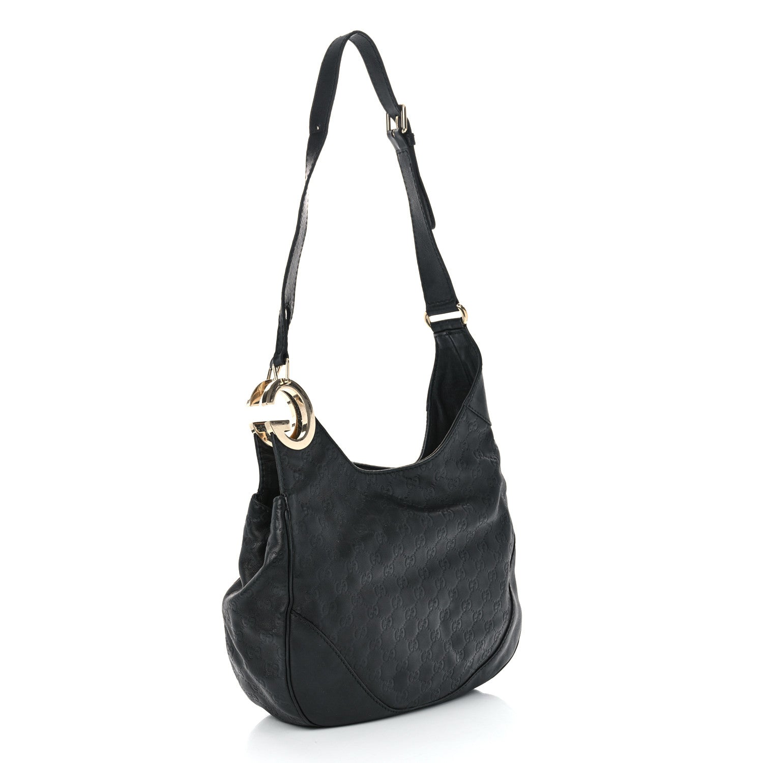 Gucci Guccissima Medium Charlotte Hobo Black 3 of 12