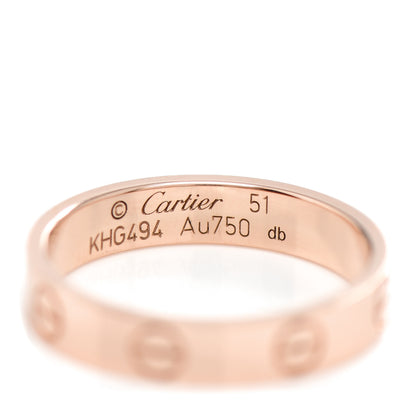 Cartier 18K Pink Gold 3.5mm LOVE Wedding Band Ring 51 5.75 4 of 5