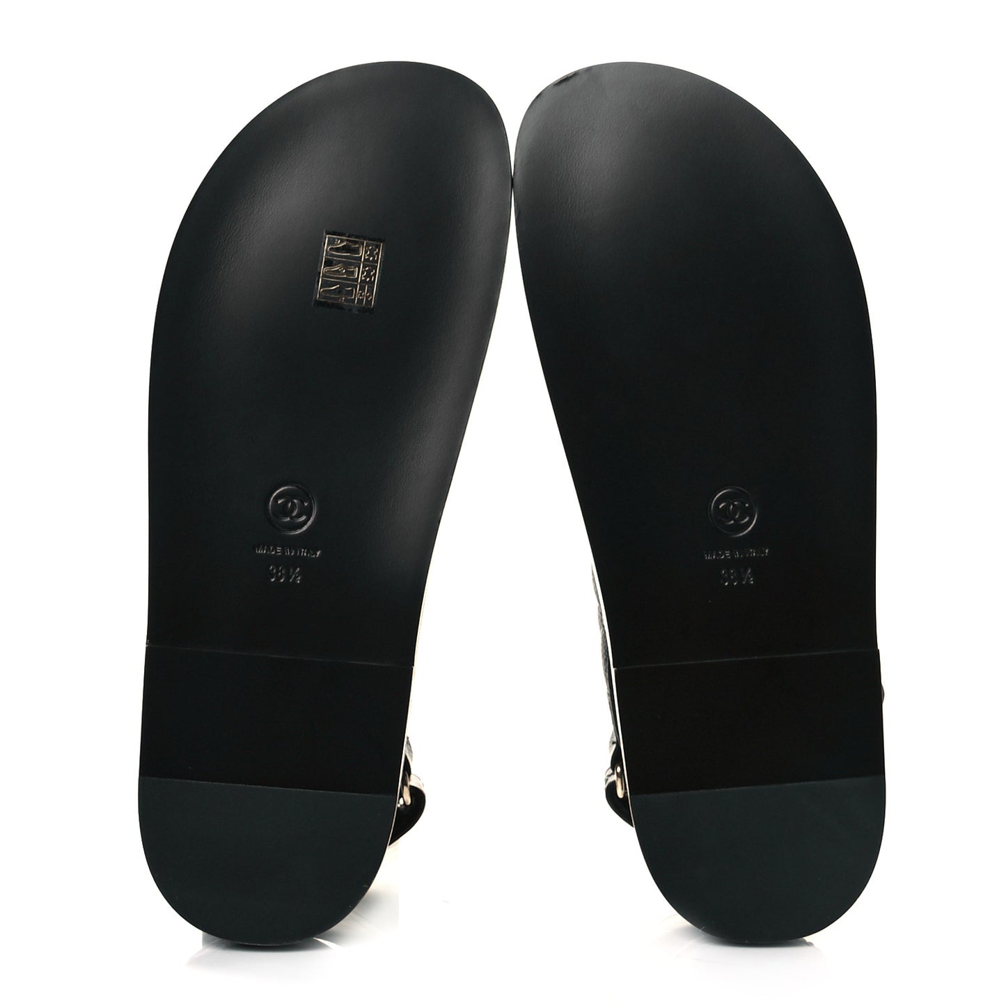 Grained Calfskin Velcro Dad Sandals 38.5 Black