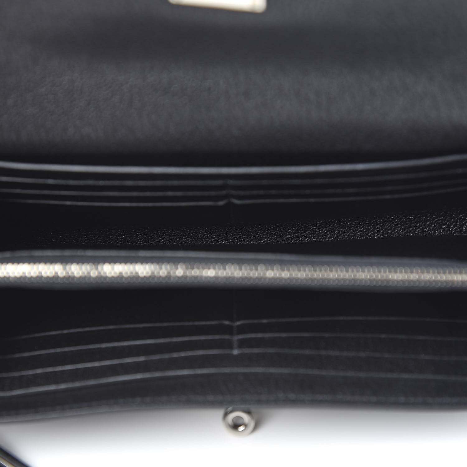 Hermes Chevre Mysore Kelly Longue Wallet Black 5 of 5