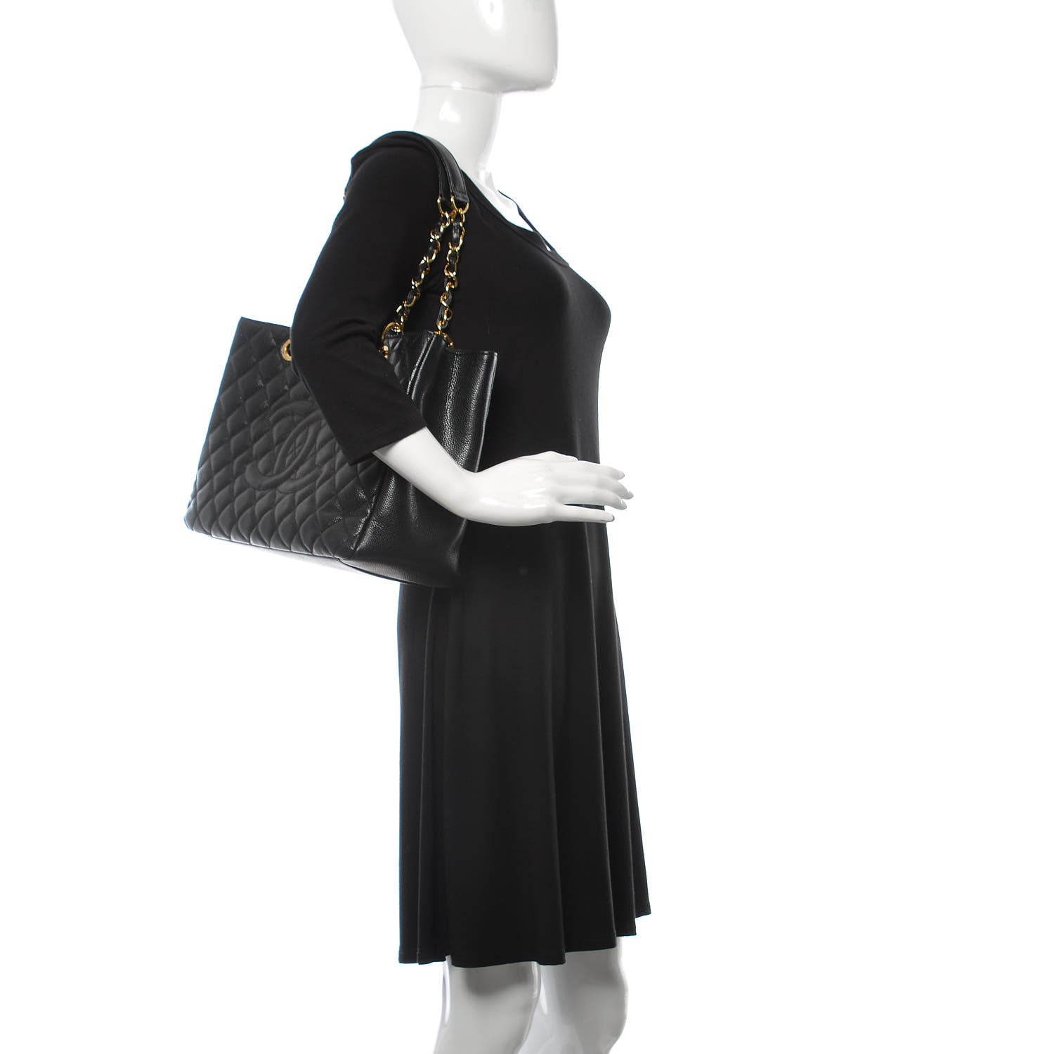 Chanel Caviar Quilted Grand Shopping Tote GST Black 2 of 13