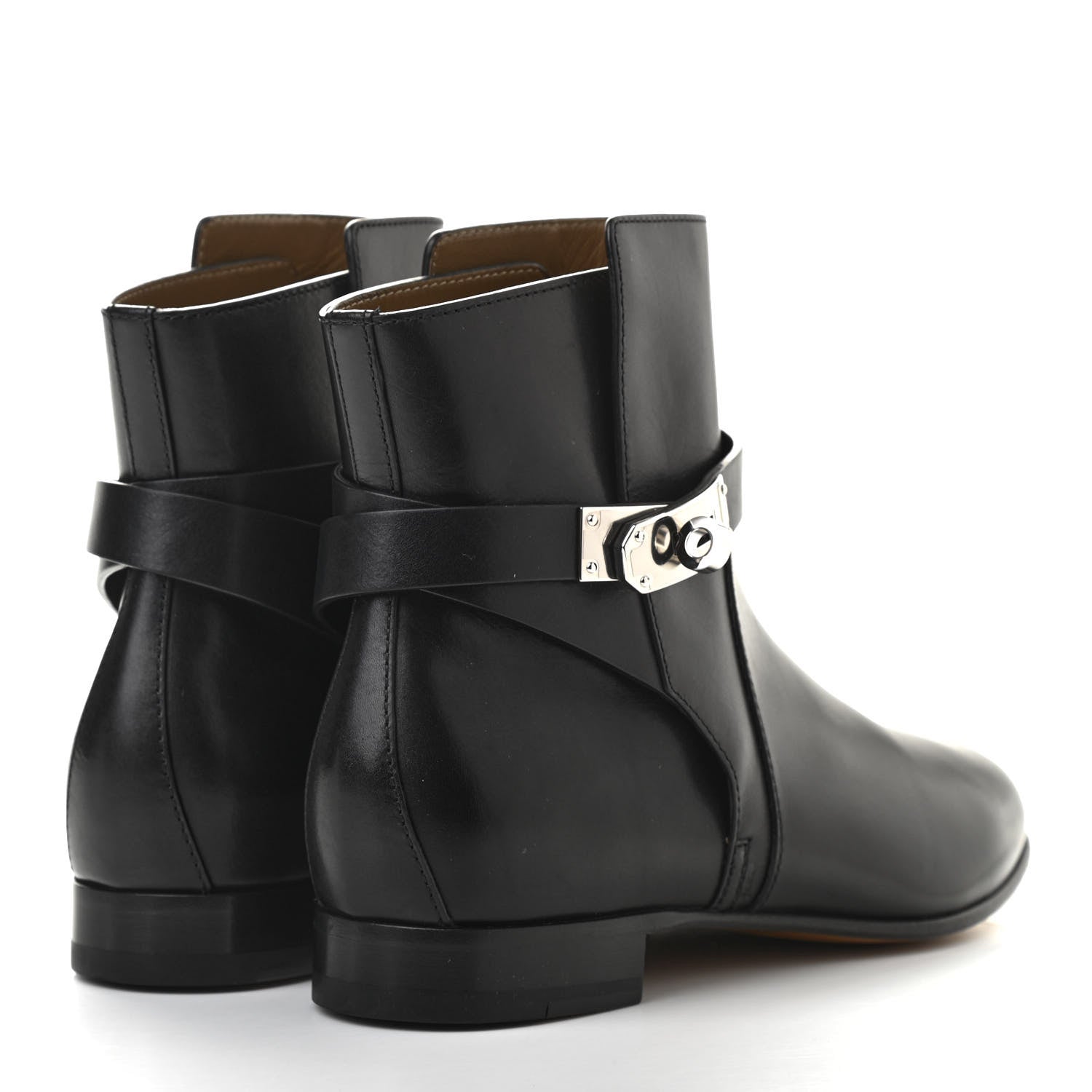 Hermes Calfskin Neo Low Boots 38 Black 4 of 8