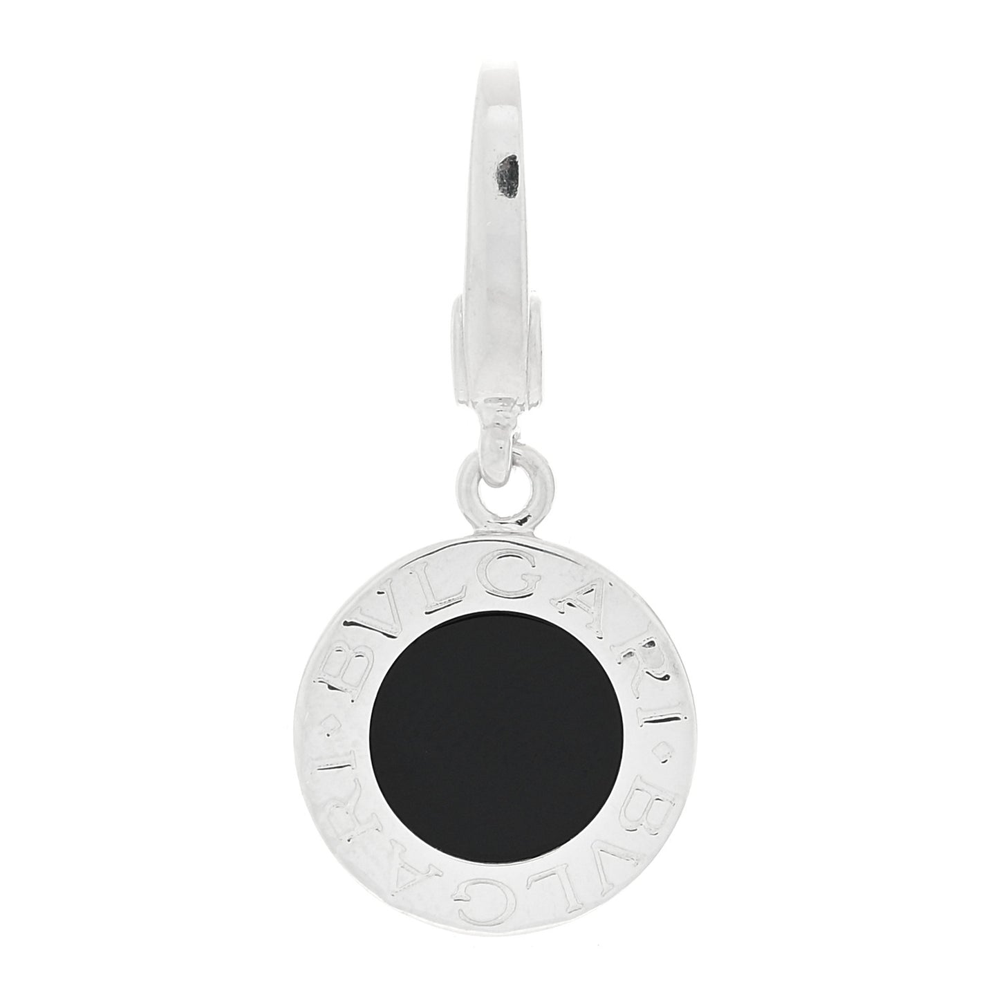 18K White Gold Black Onyx BVLGARI BVLGARI Charm Pendant