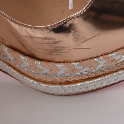Christian Louboutin Specchio Calfskin Tresse Santa Maria 140 Wedges 37.5 Nude 14 of 20