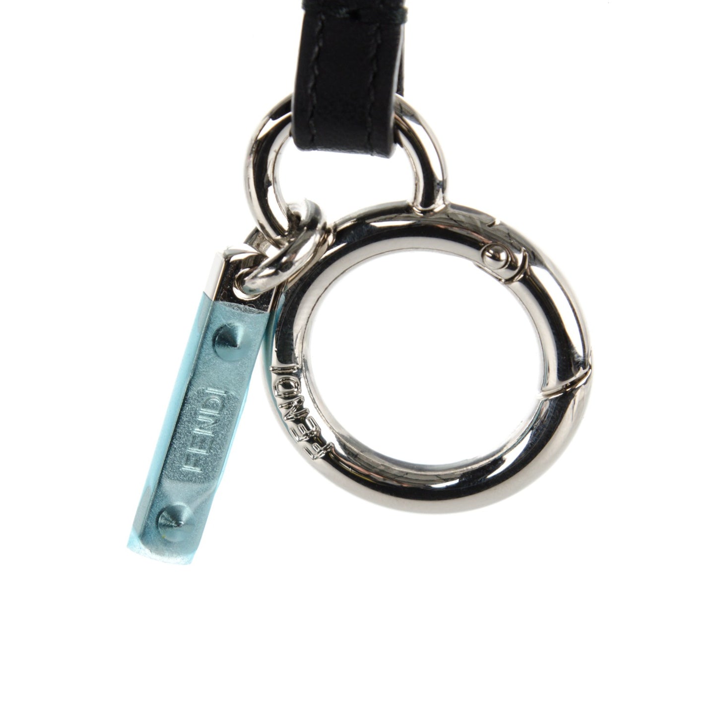 Mink Fox Fur QuTweet Birgami Bag Bug Charm Blue