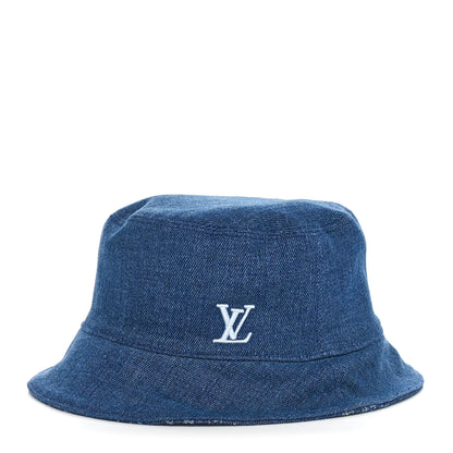 Louis Vuitton Monogram Denim Reversible Everyday Bucket Hat M Blue 12 of 17