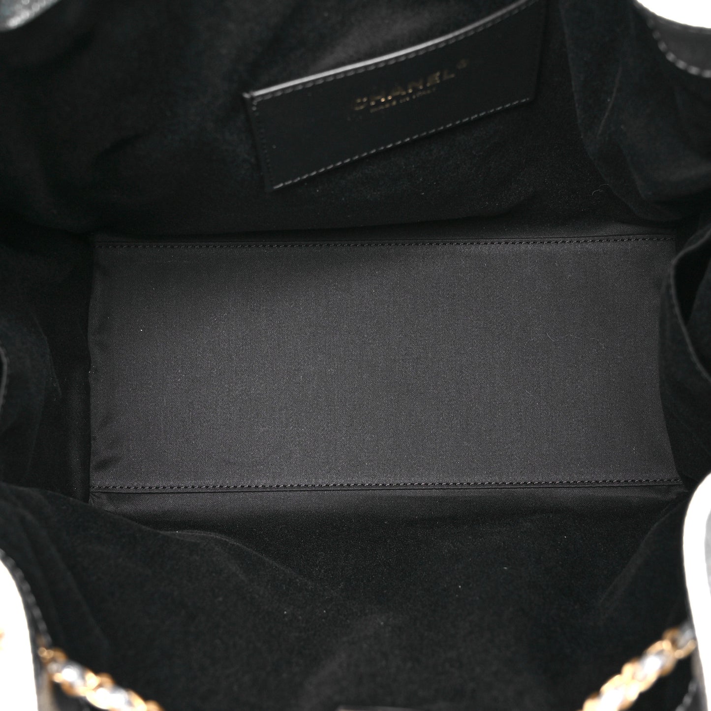 Metallic Caviar Quilted Medium Chanel 25 Handbag Silver