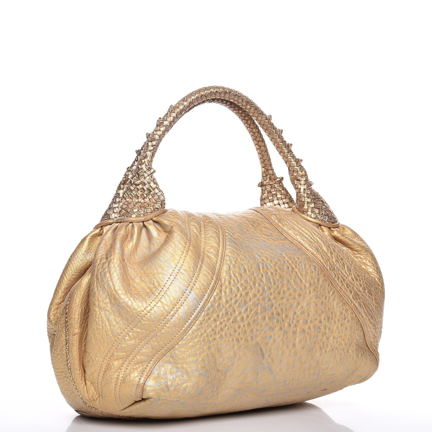 Fendi Nappa Nuvolata Bimetal Spy Oro Argento 3 of 13